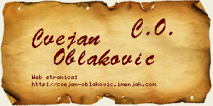 Cvejan Oblaković vizit kartica